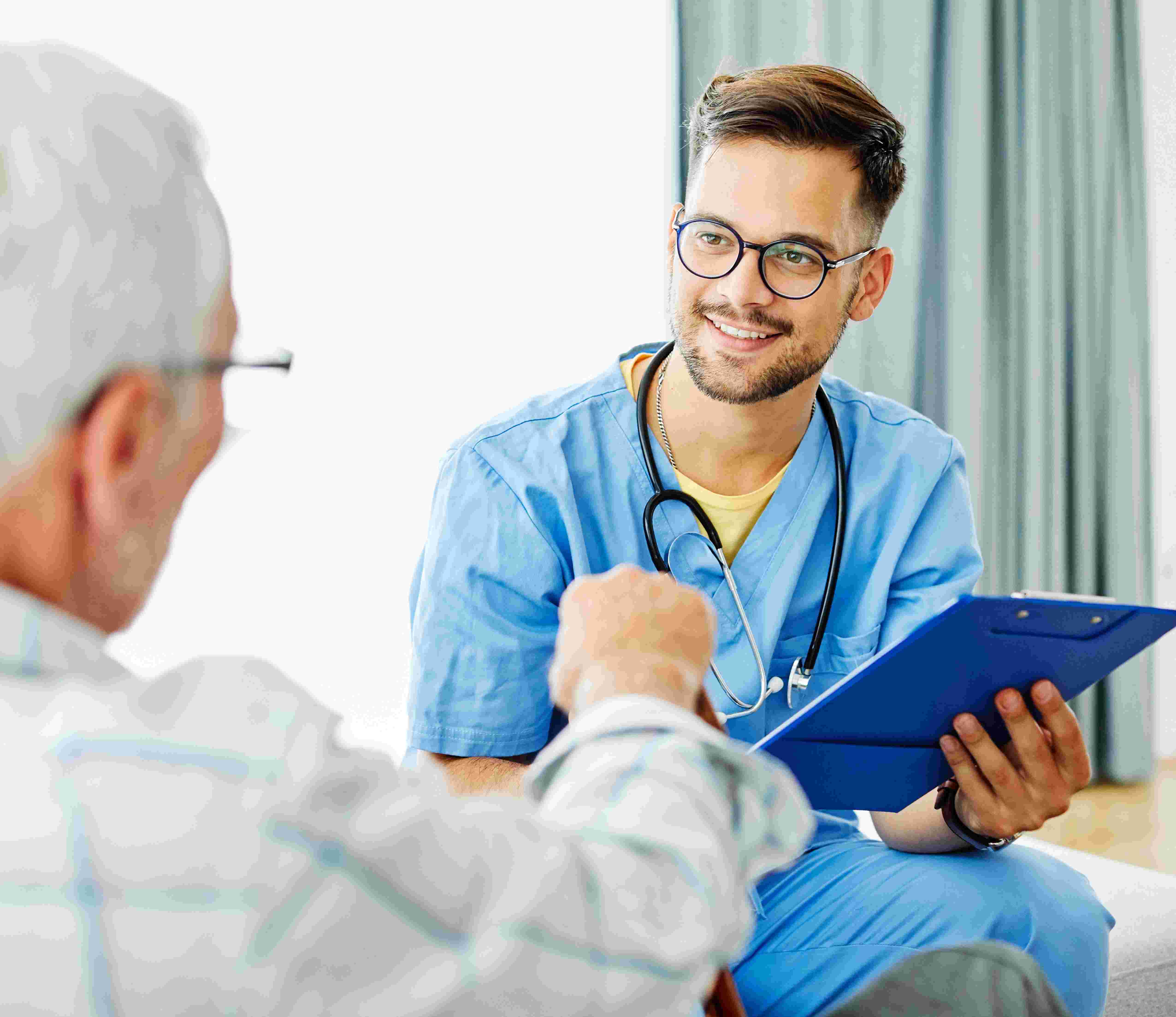 male nurse with patient