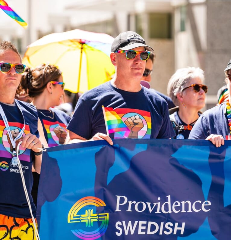 Providence Swedish caregivers at Seattle Pride Parade