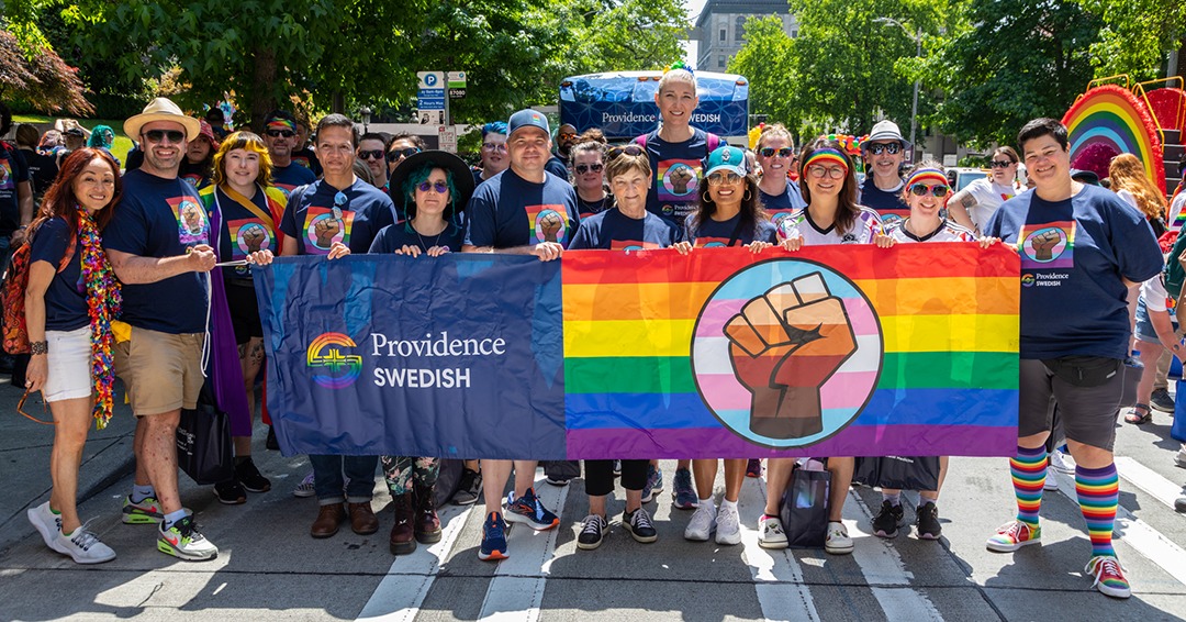 Providence Swedish caregivers at Seattle Pride Parade